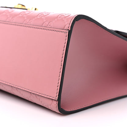 Gucci Guccissima Signature Medium Padlock Shoulder Bag Rose Baby Candy 9 of 10