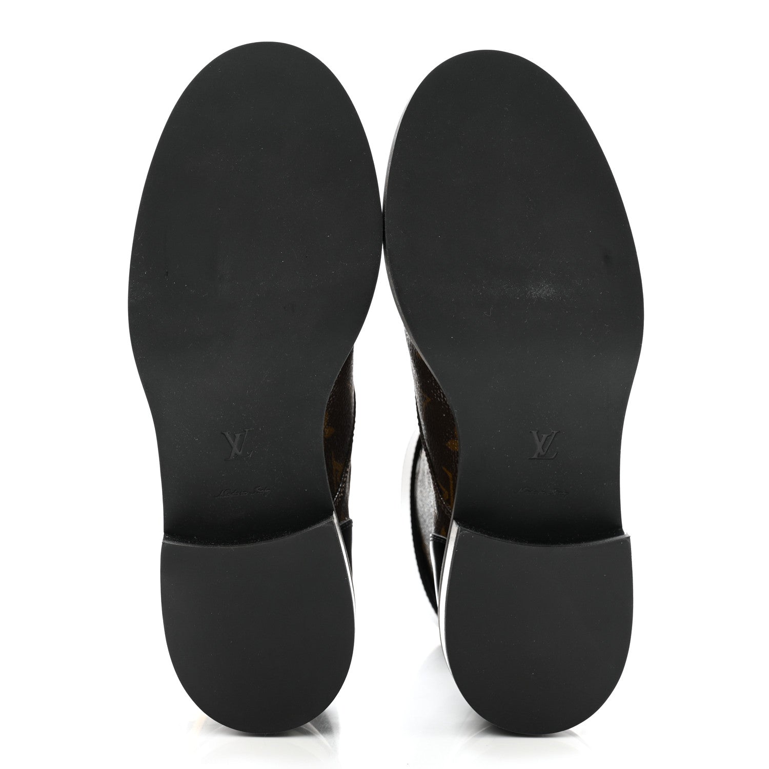 Louis Vuitton Calfskin Monogram Wonderland Flat Ranger Boots 38 Black 5 of 9