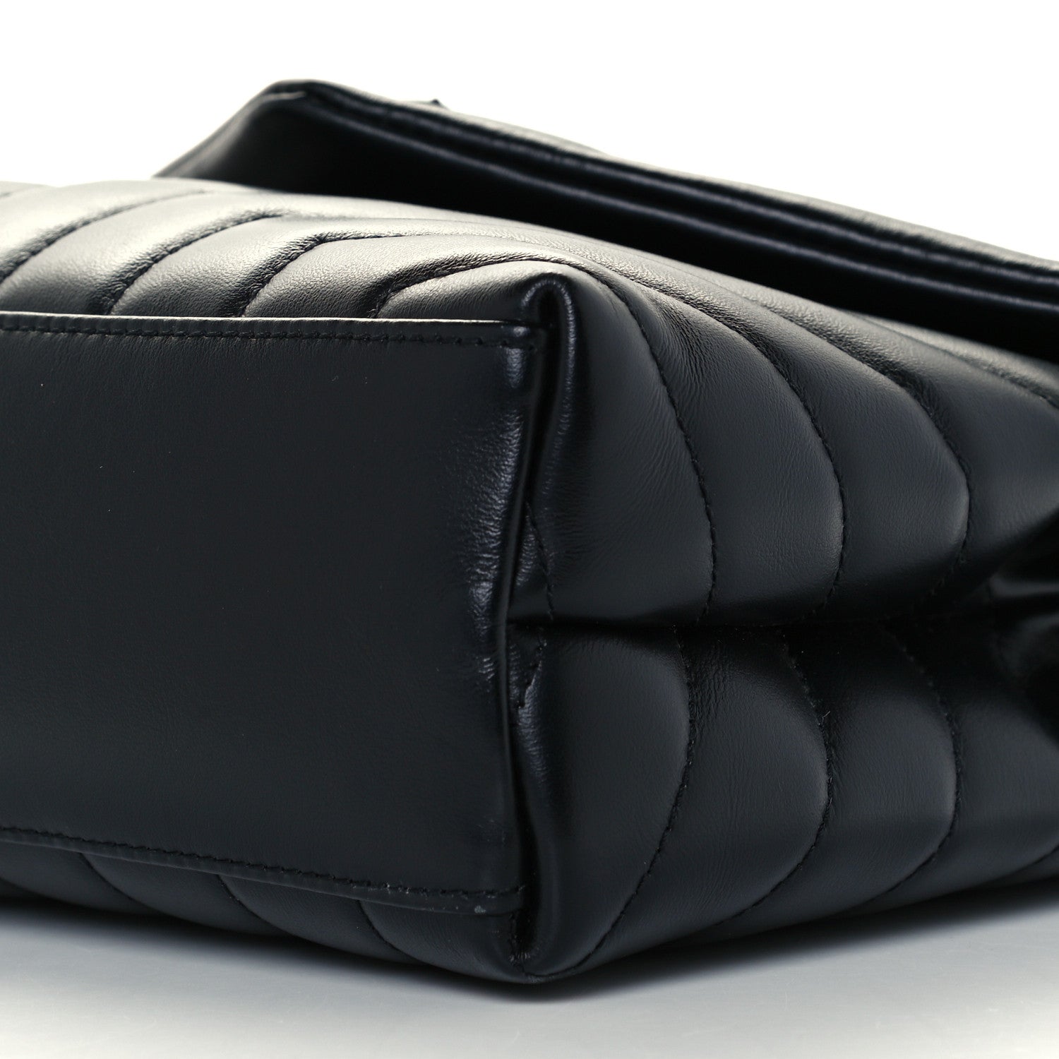 Saint Laurent Calfskin Y Quilted Monogram Small Loulou Chain Satchel Black 6 of 12