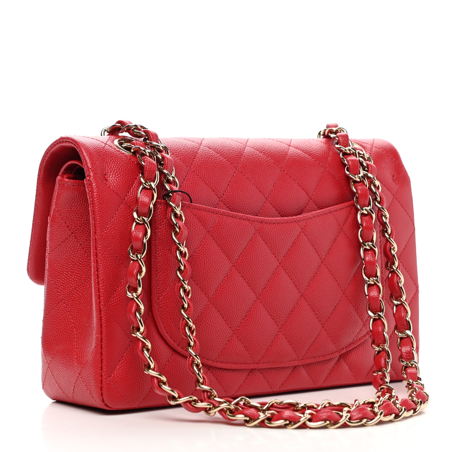 Chanel Caviar Quilted Small Double Flap Red 3 of 9