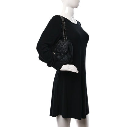 Chanel Coated Canvas Quilted Le Marais Flap Black 2 of 9