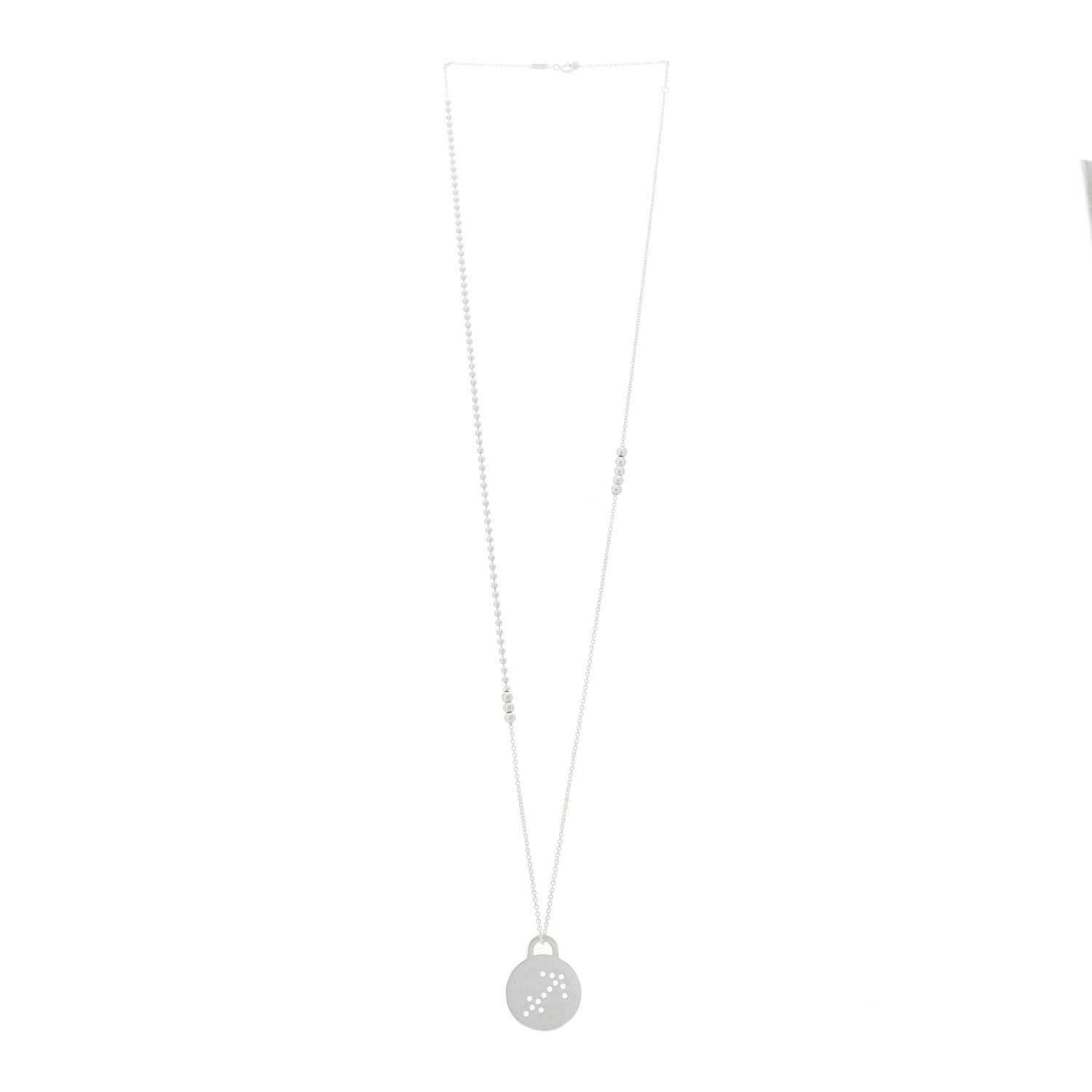 Tiffany Sterling Silver Return to Tiffany Zodiac Sagittarius Round Tag Pendant Necklace 3 of 6