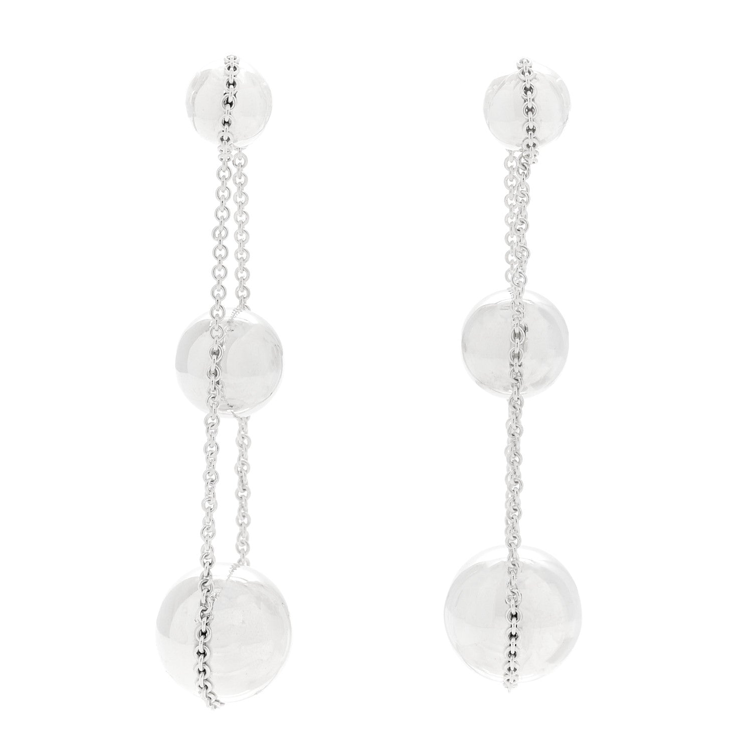 Tiffany Sterling Silver HardWear Triple Drop Earrings 1 of 5