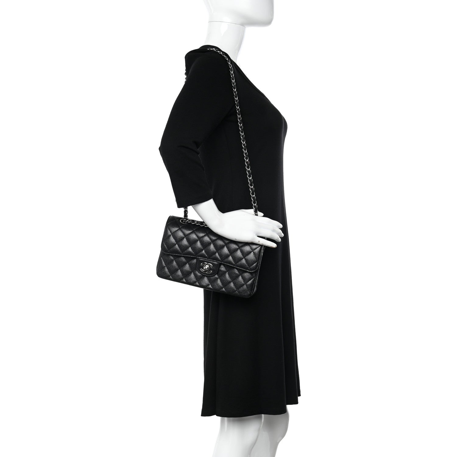 Chanel Caviar Quilted Small Double Flap Black 2 of 11