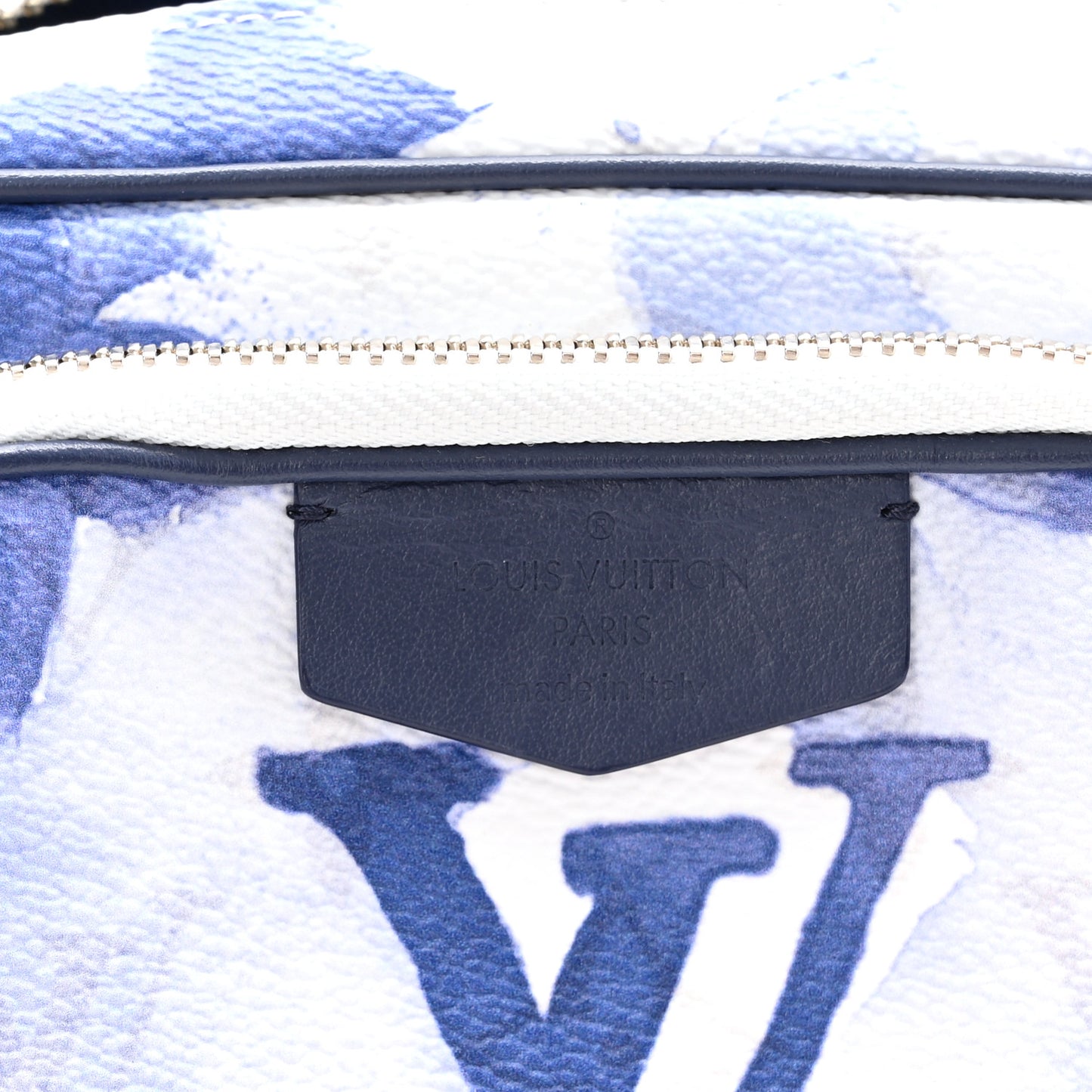 Monogram Watercolor Outdoor Pouch Blue