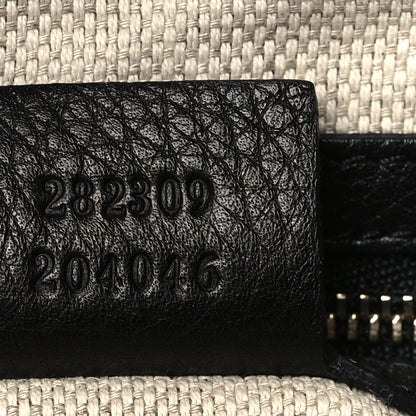 Gucci Pebbled Calfskin Medium Soho Shoulder Bag Black 6 of 8