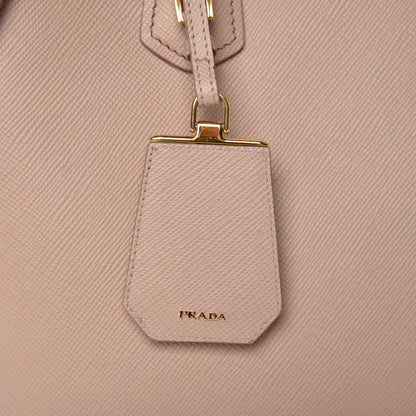 Prada Saffiano Cuir Medium Double Bag Cammeo Rosa 9 of 11
