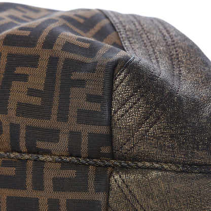 Fendi Zucca Goatskin Spy Bowler Tobacco Bronzo 13 of 16