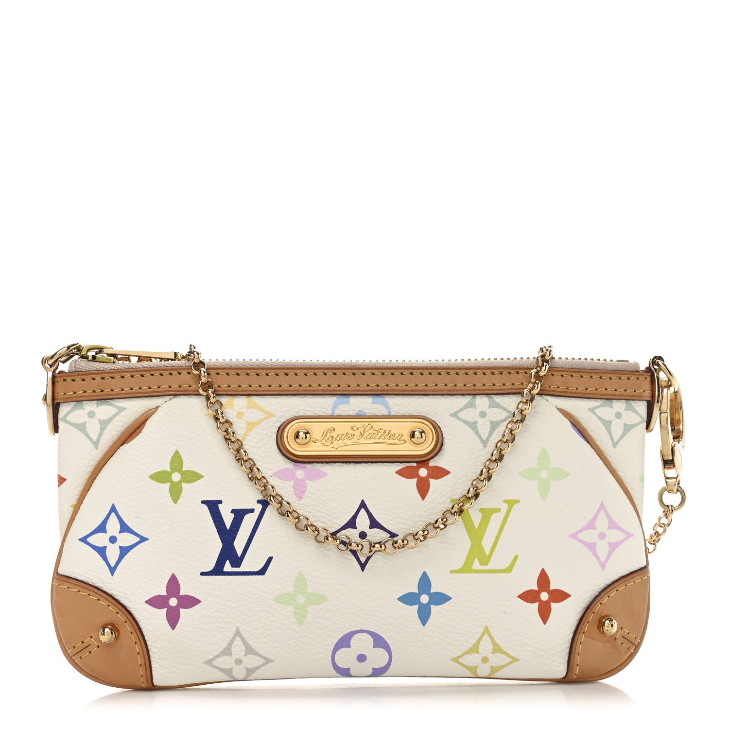Louis Vuitton Monogram Multicolor Pochette Milla MM White 1 of 9