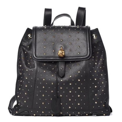 Alexander McQueen Calfskin Studded Padlock Backpack Black 1 of 14