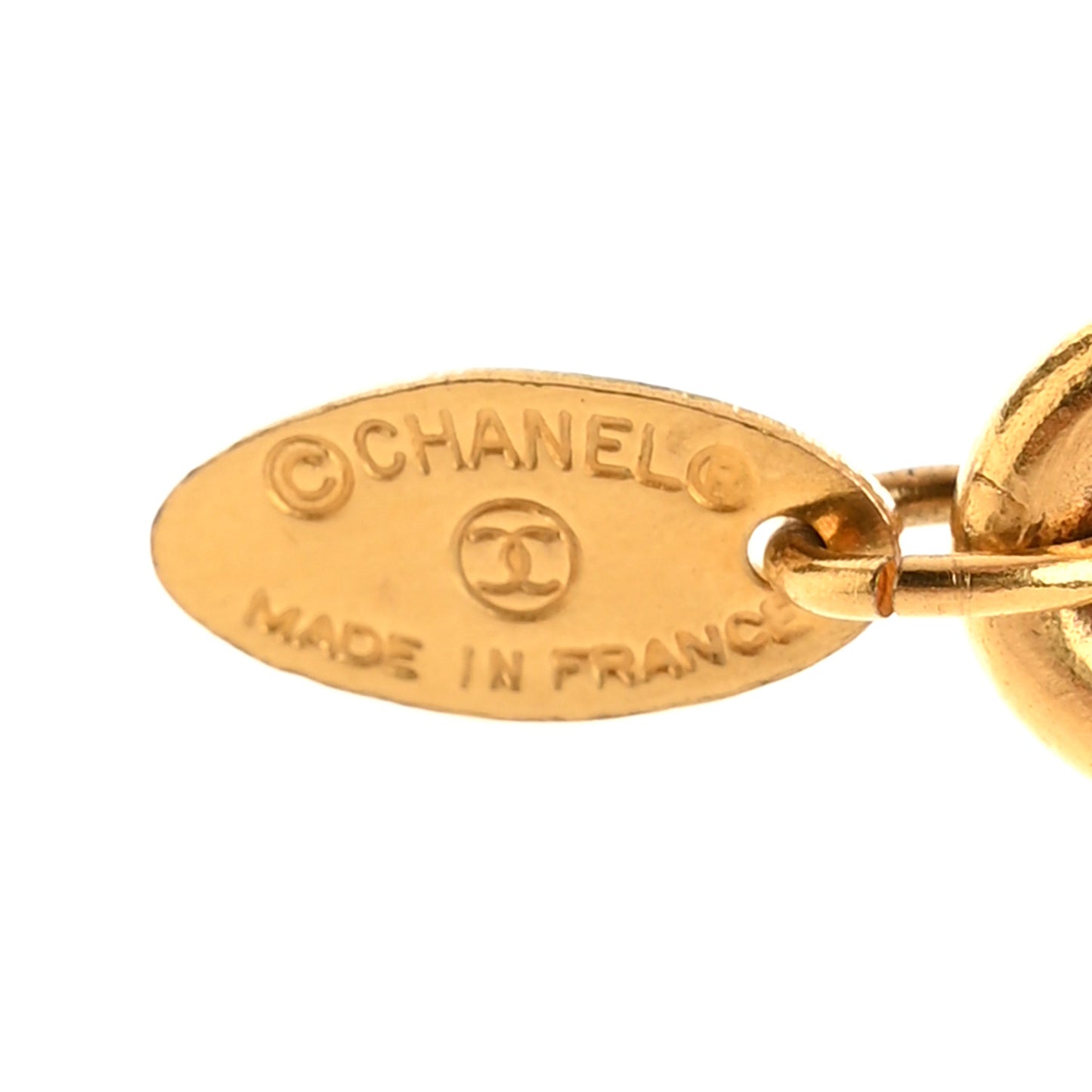 Metal Triple Chain CC Belt Gold