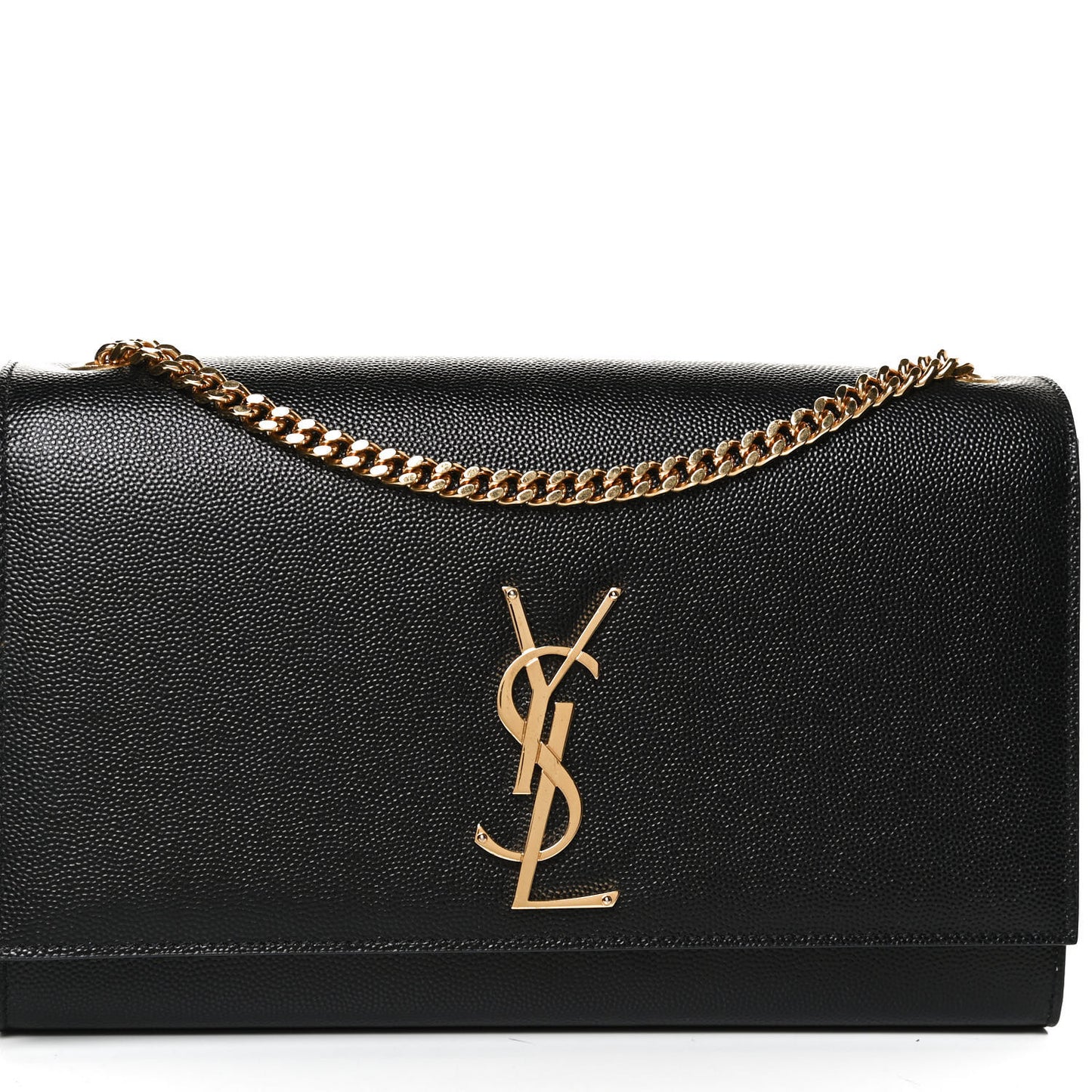 Grain De Poudre Medium Classic Monogram Kate Satchel Black