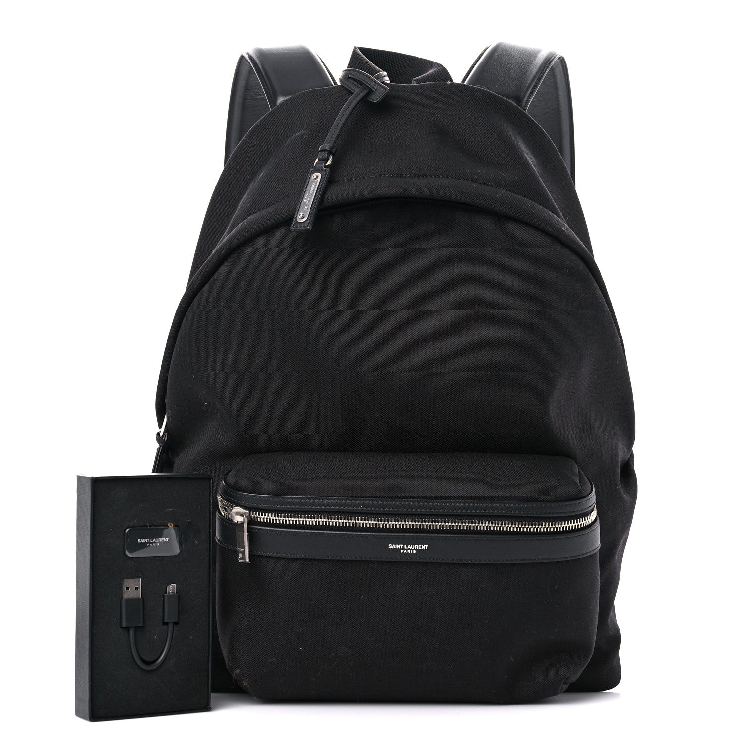 Saint Laurent X GOOGLE Canvas Cit-E Jacquard Backpack Black 1 of 14