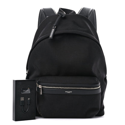 Saint Laurent X GOOGLE Canvas Cit-E Jacquard Backpack Black 1 of 14