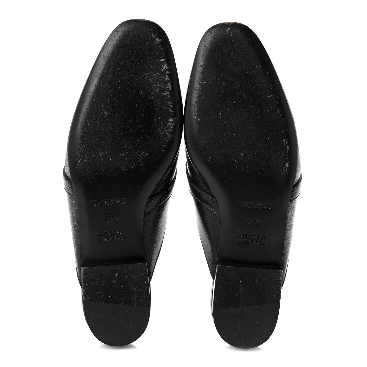 Hermes Goatskin Oz Mules 37.5 Black 6 of 10