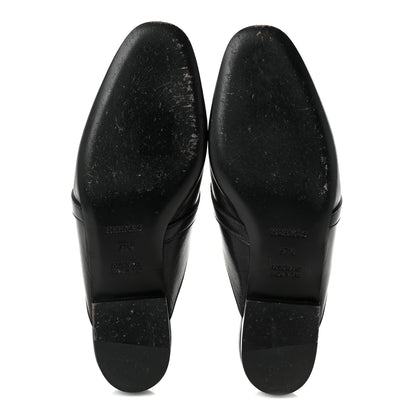 Hermes Goatskin Oz Mules 37.5 Black 6 of 10