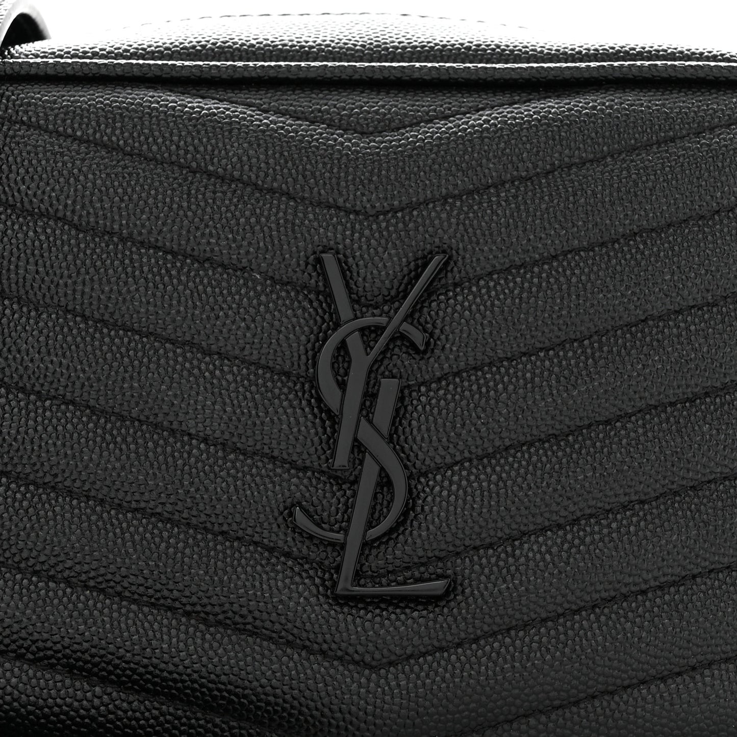 Grain De Poudre Matelasse Monochrome Monogram Mini Lou Camera Bag Black
