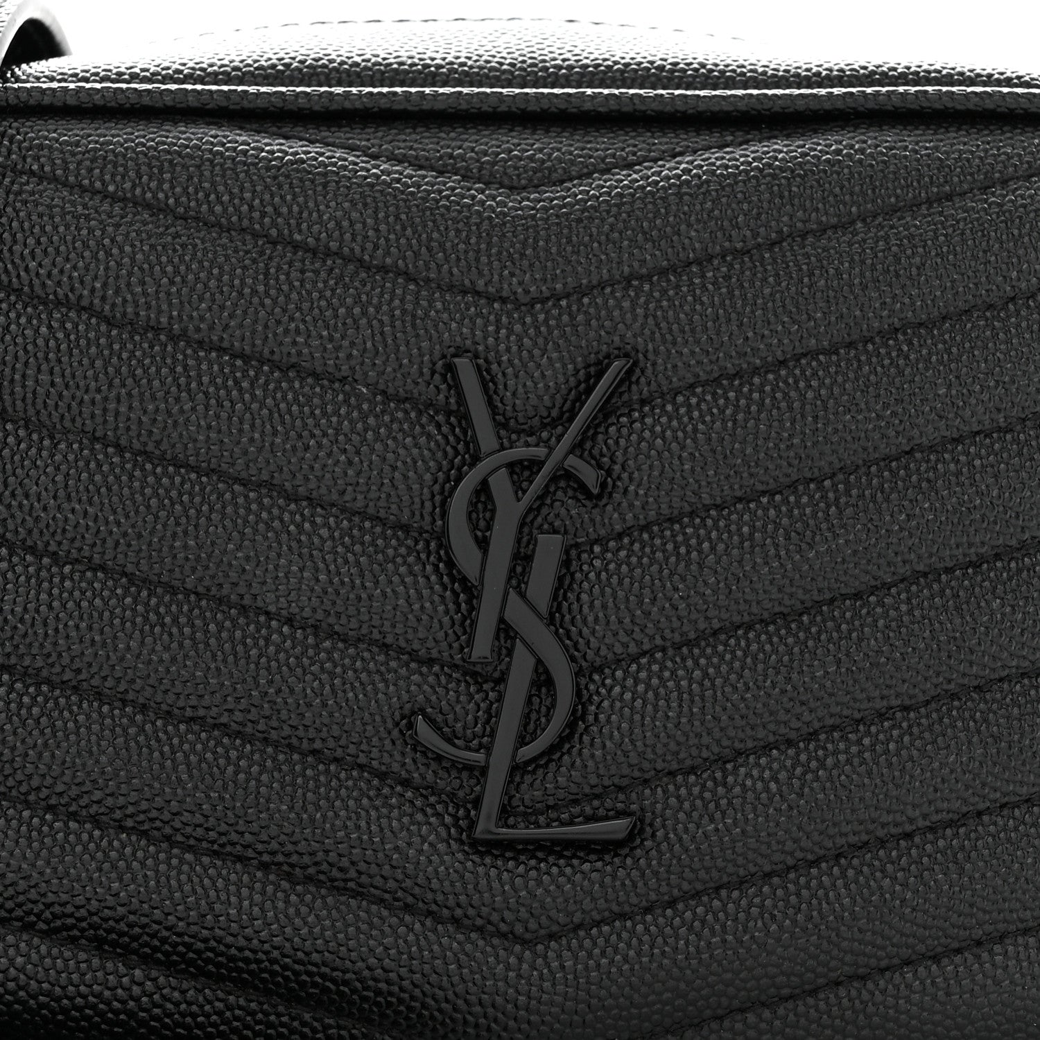 Saint Laurent Grain De Poudre Matelasse Monochrome Monogram Mini Lou Camera Bag Black 8 of 11