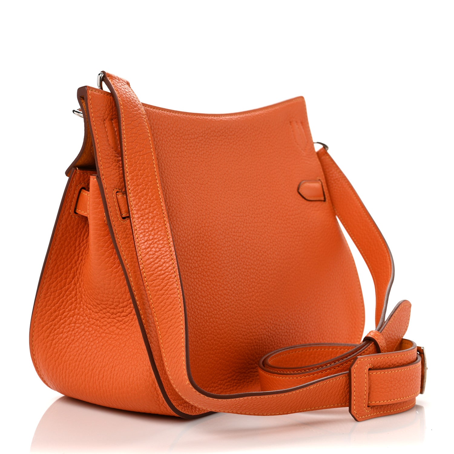 Hermes Taurillon Clemence Verso Jypsiere 28 Orange Moutarde 2 of 8