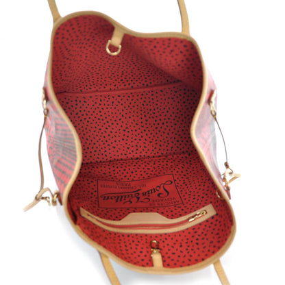 Louis Vuitton Monogram Kusama Waves Neverfull MM Red 10 of 10