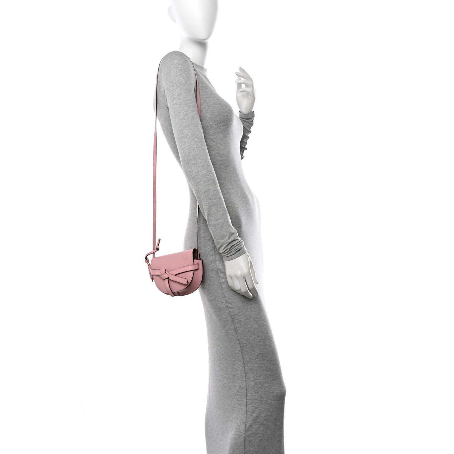 Loewe Grained Calfskin Mini Gate Crossbody Bag Pastel Pink 2 of 11
