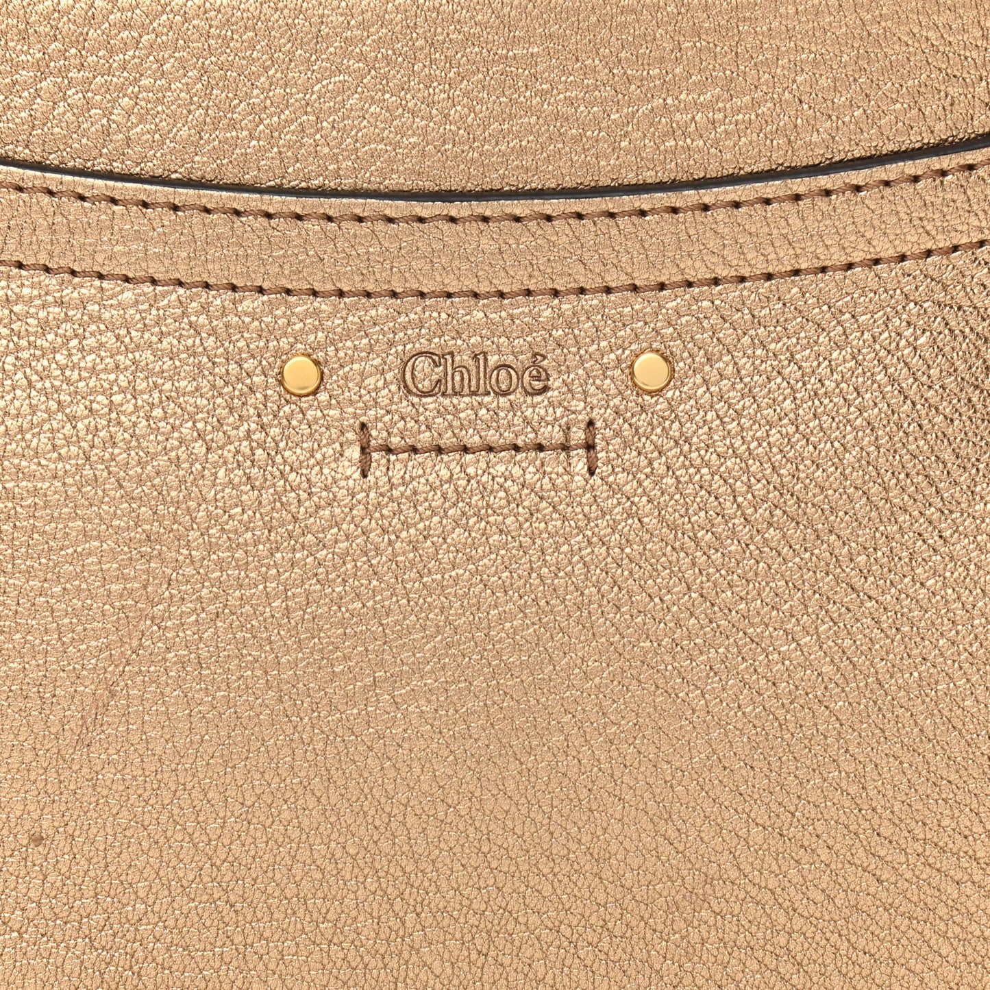 Metallic Calfskin Small Roy Bag Gold