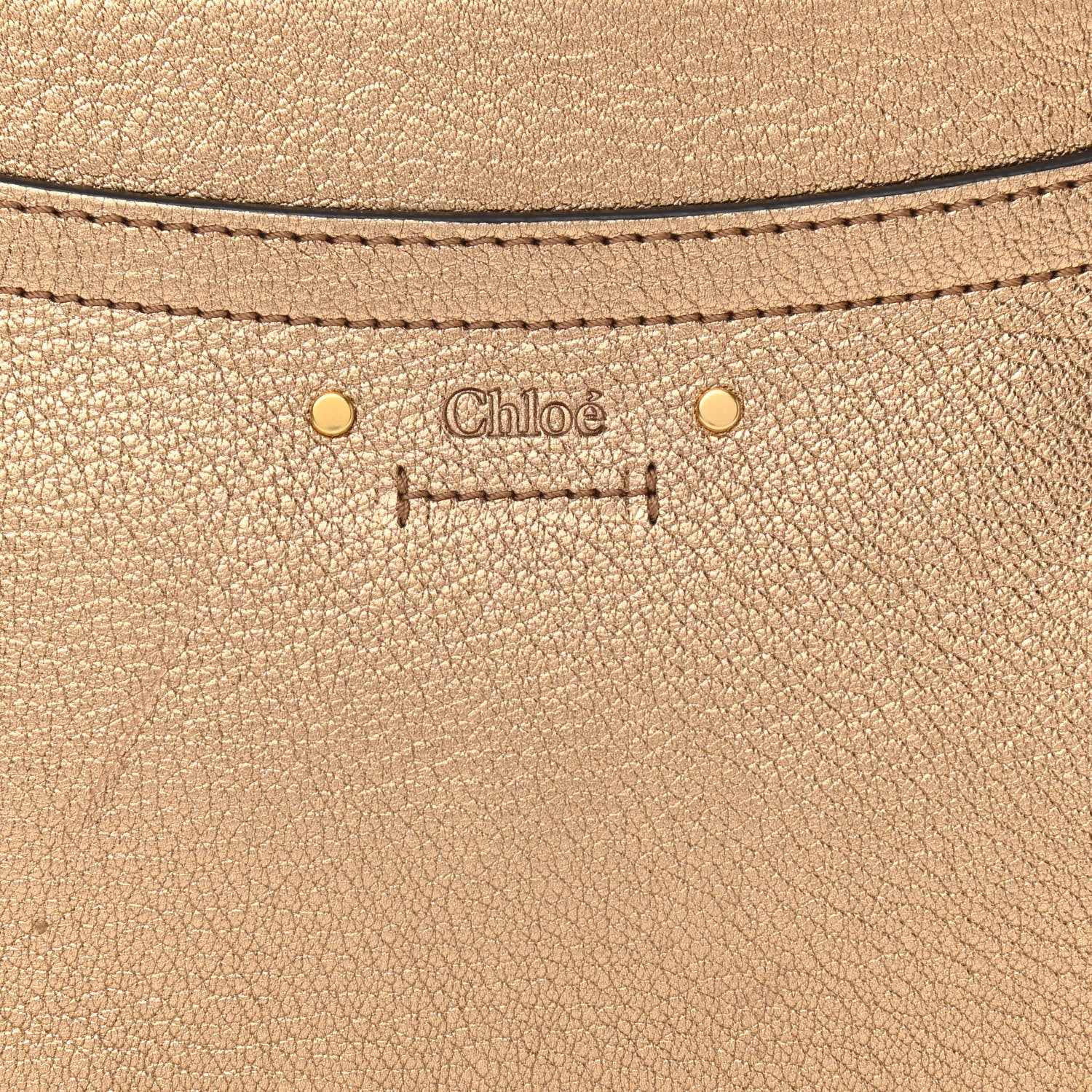 Chloe Metallic Calfskin Small Roy Bag Gold 10 of 13
