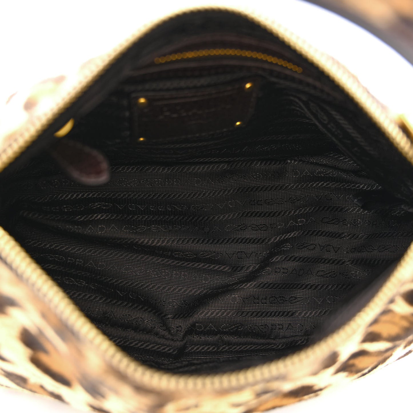 Calf Hair Leopard Print Bag Avorio