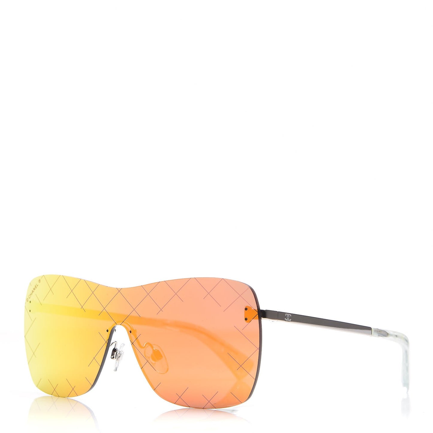 Shield Runway Sunglasses 4215 Silver Red