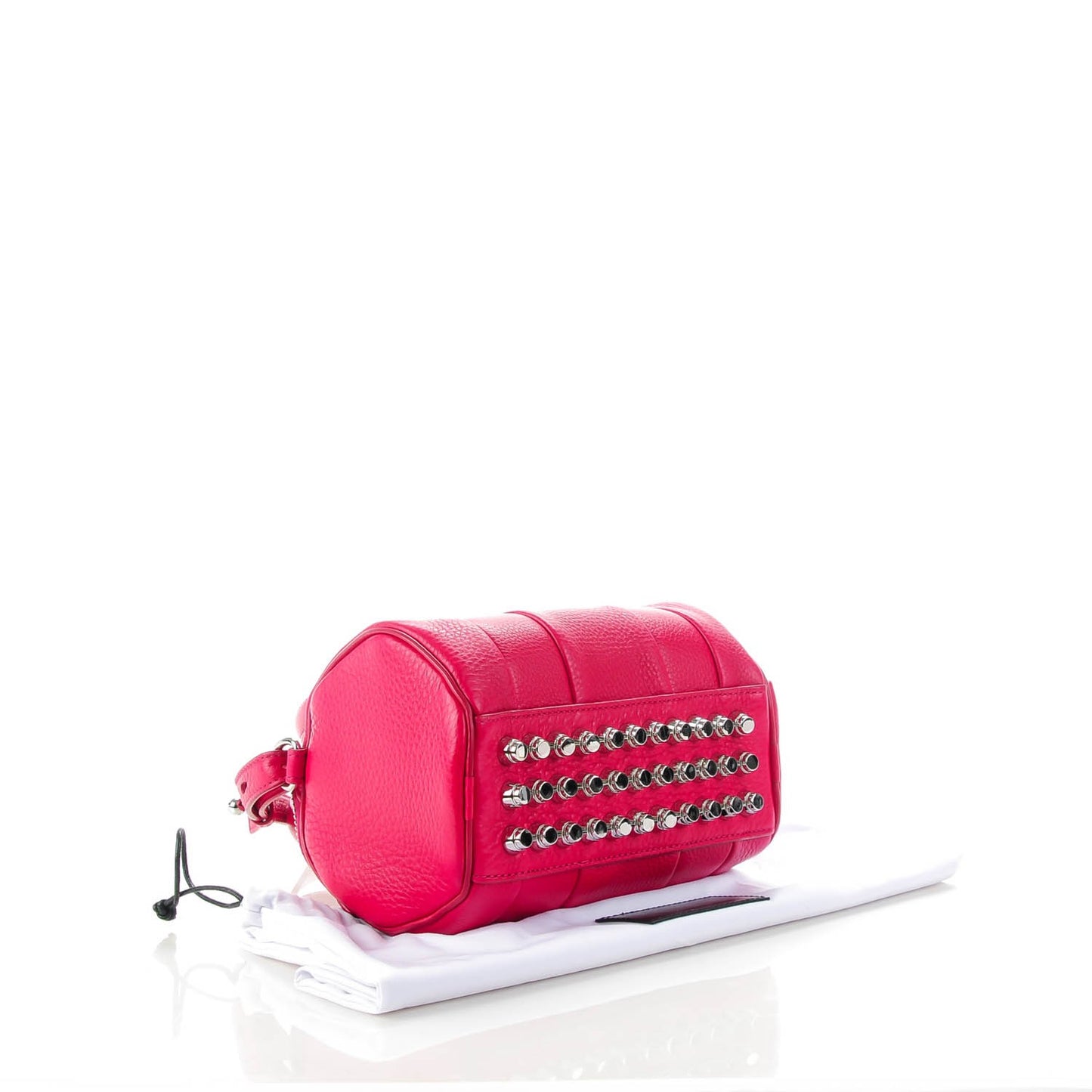 Pebbled Lambskin Mini Rockie Fuchsia Rhodium Hardware