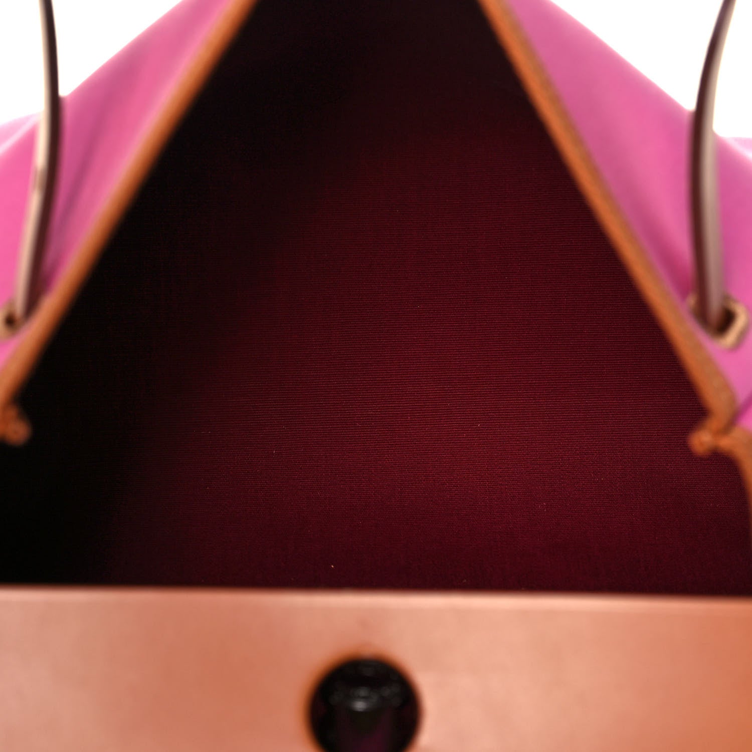 Hermes Toile Officier Vache Hunter Verso Herbag Zip PM 31 Bubblegum Rubis Naturel 5 of 12