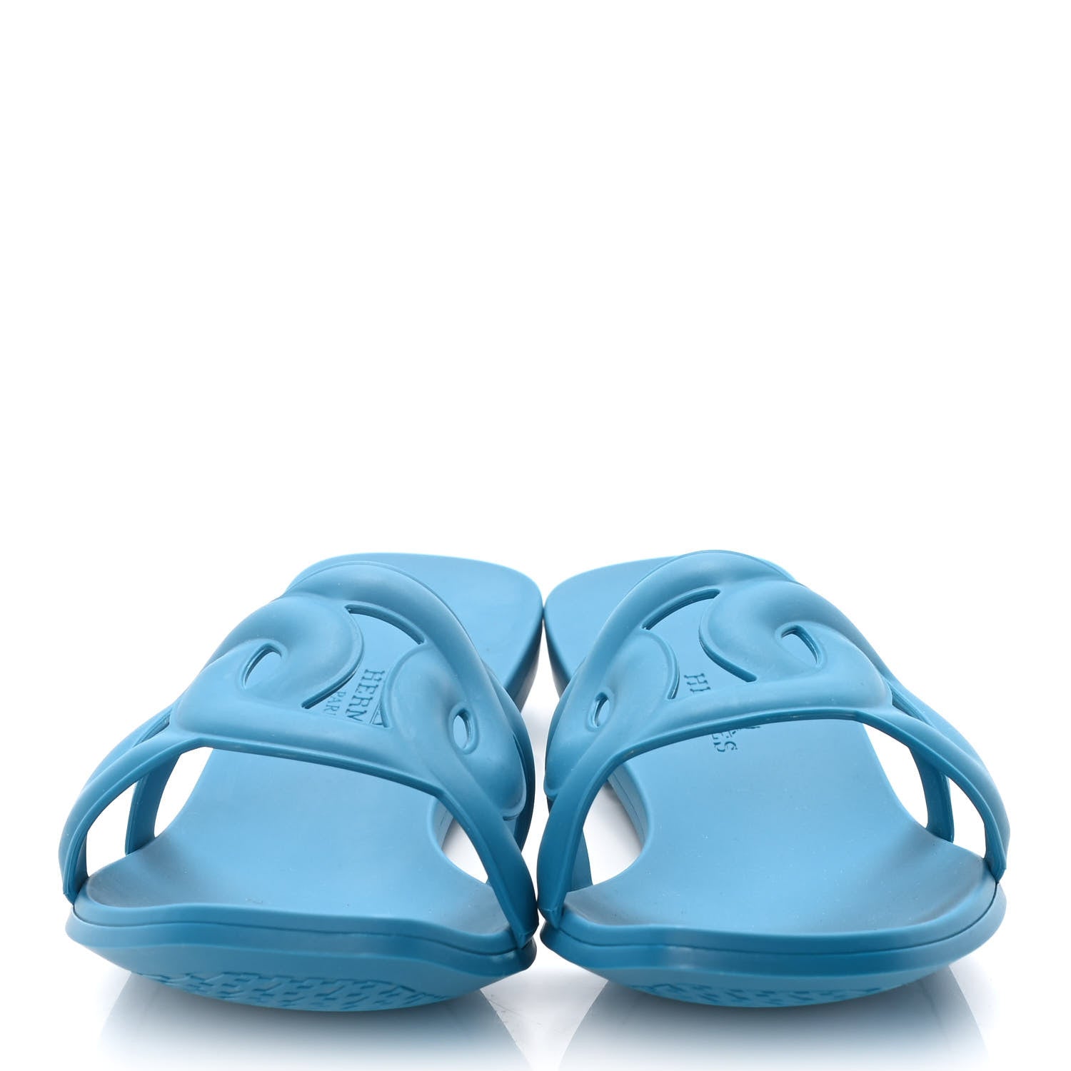 Hermes Rubber Aloha Sandals 37 Bleu Vif 2 of 11