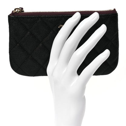Chanel Caviar Quilted Small Cosmetic Case Black 2 of 7