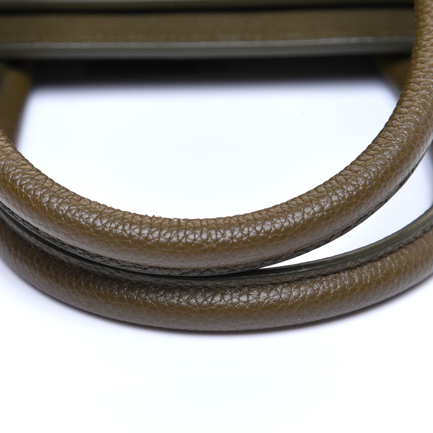 Drummed Calfskin Micro Luggage Dark Olive