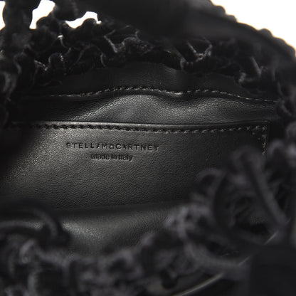 Stella McCartney Velvet Crystal Logo Knotted Tote Black 6 of 9
