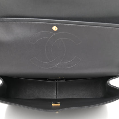 Chanel Caviar Quilted Maxi Double Flap Dark Grey 4 of 10