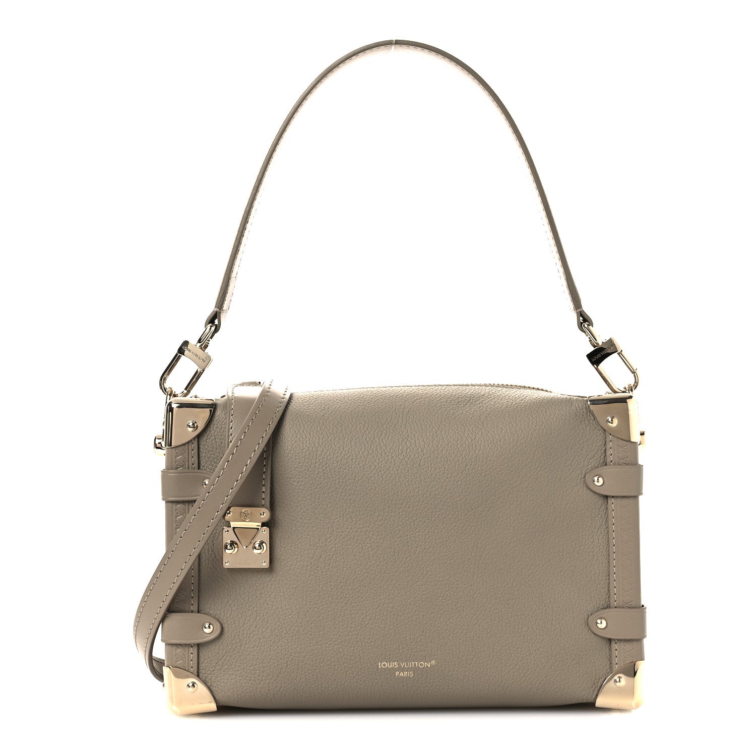 Louis Vuitton Calfskin Side Trunk MM Taupe 1 of 10