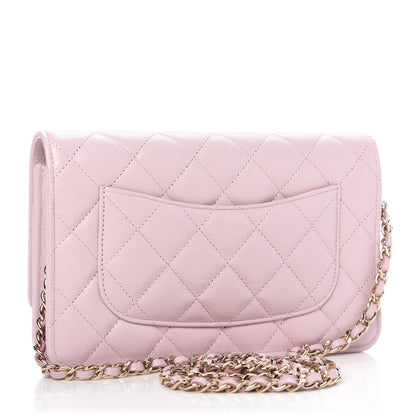Chanel Caviar Quilted Coco Candy Wallet On Chain WOC Light Pink 3 of 12
