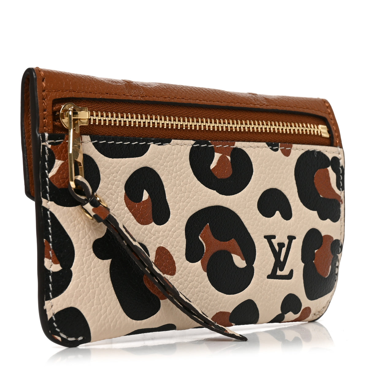 Empreinte Monogram Giant Wild At Heart Key Pouch Caramel