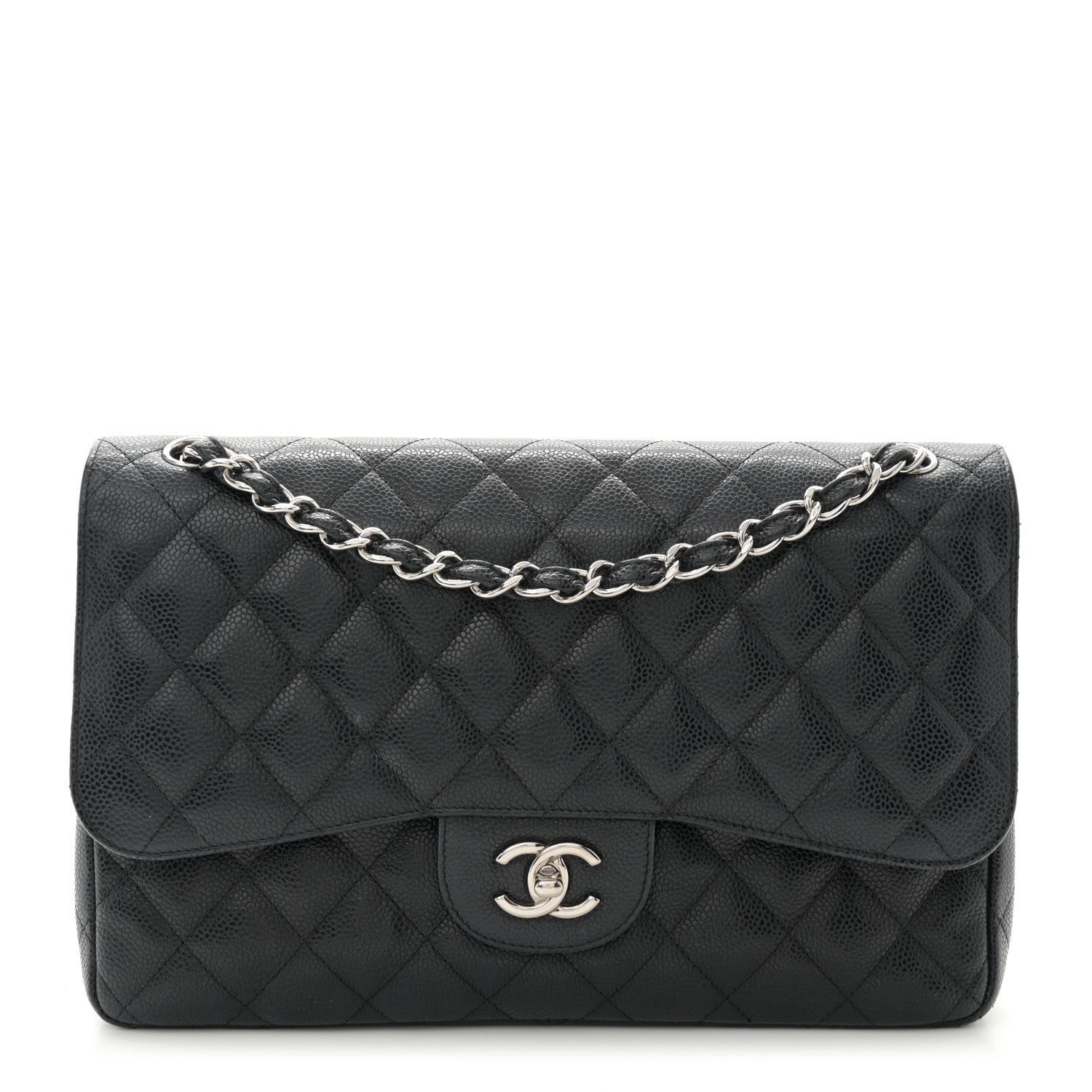 Chanel Caviar Quilted Jumbo Double Flap Black 1 of 10