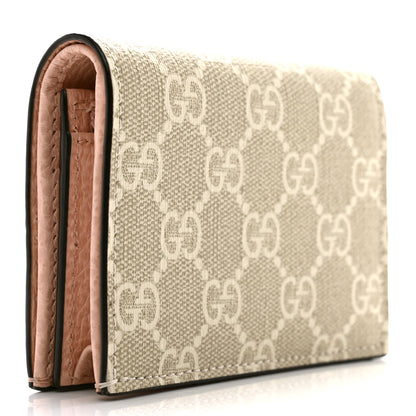 Gucci Dollar Calfskin GG Supreme Monogram GG Marmont Card Case Perfect Pink Beige Mystic White 3 of 7