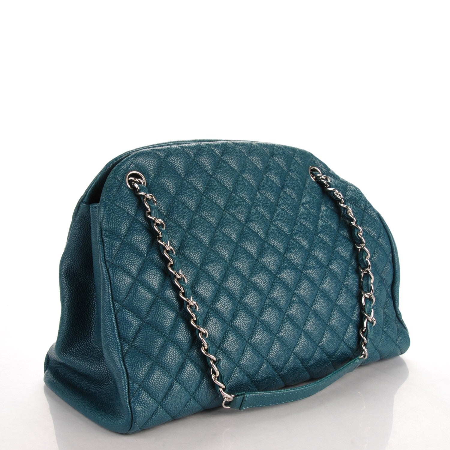 Chanel Caviar Quilted Large Just Mademoiselle Turquoise 3 of 7