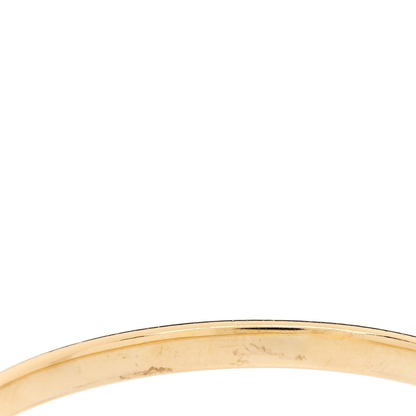 18K Yellow Gold Narrow Atlas X Closed Hinged Bangle Bracelet