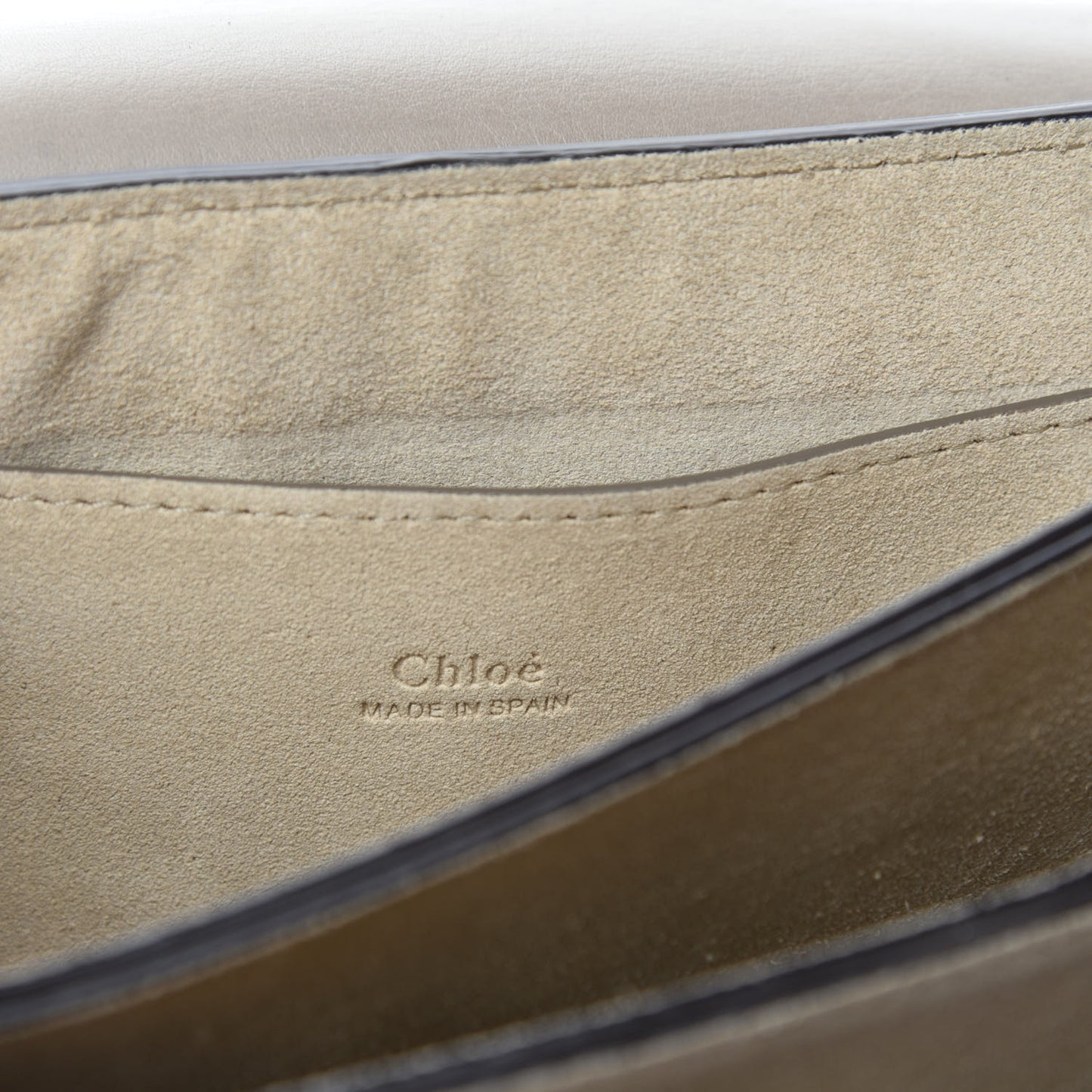 Suede Calfskin Small Faye Shoulder Bag Motty Grey