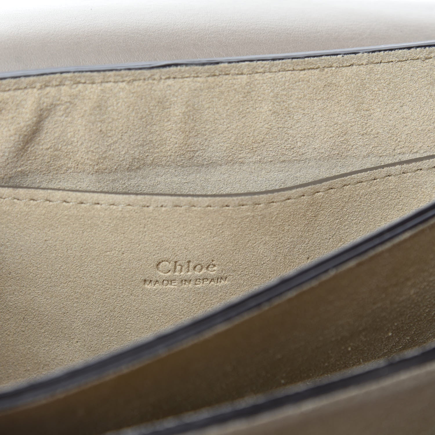 Chloe Suede Calfskin Small Faye Shoulder Bag Motty Grey 8 of 9