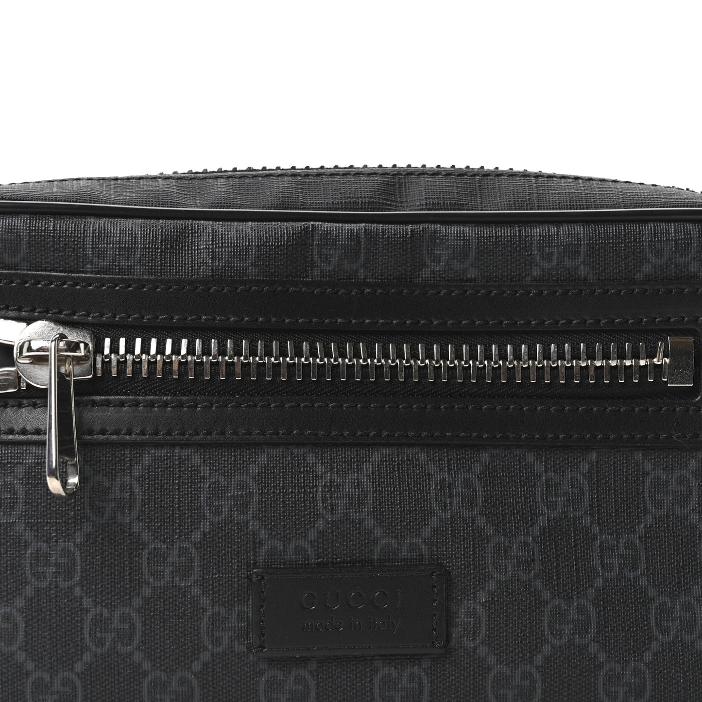 Soft GG Supreme Monogram Web Belt Bag Black Grey
