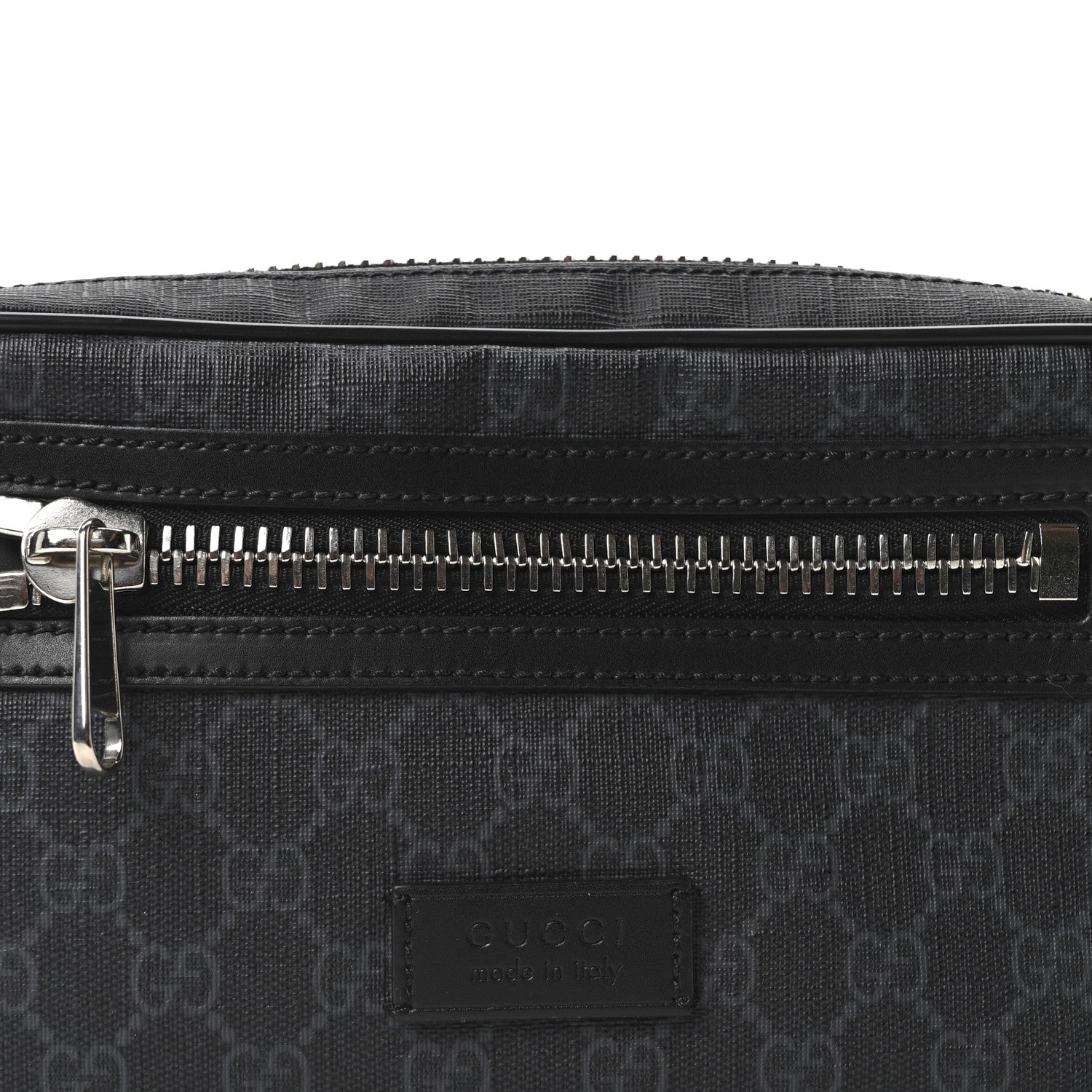 Gucci Soft GG Supreme Monogram Web Belt Bag Black Grey 7 of 9