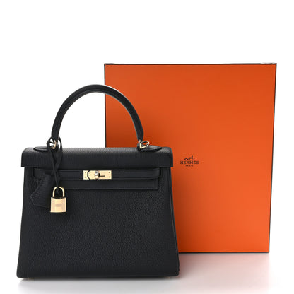 Hermes Togo Kelly Retourne 25 Black 11 of 11