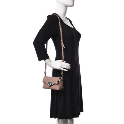 Valentino Garavani Vitello Mini Rockstud Crossbody Bag Poudre 2 of 14