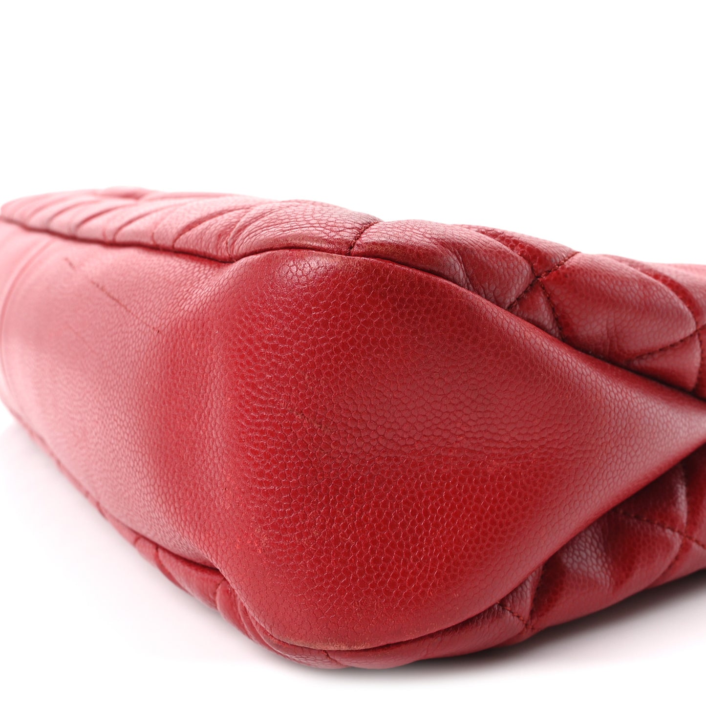 Caviar Quilted Timeless CC Soft Tote Red Red